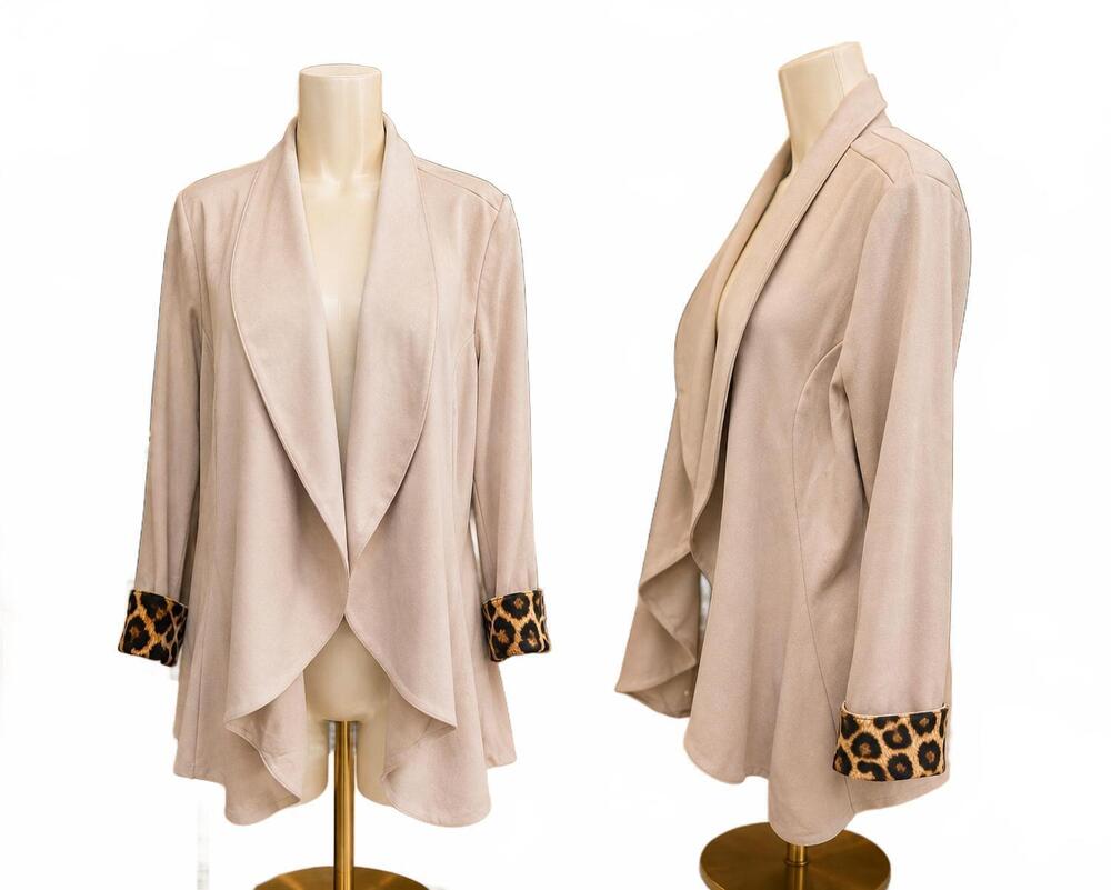 NEW CELESTE women's savanna chic blazer in beige
